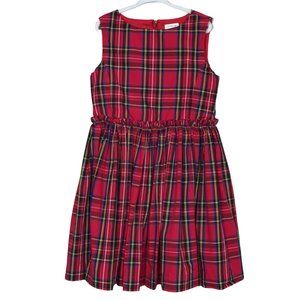 Crewcuts Red Tartan Plaid Holiday Dress Girl’s Size 6